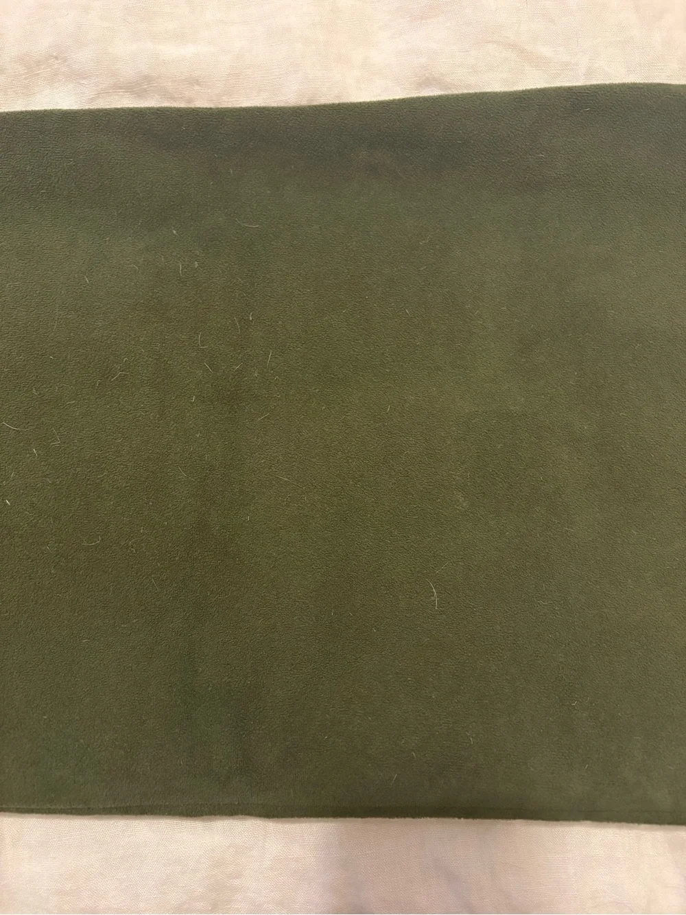Moss green velvet pothole pillow case